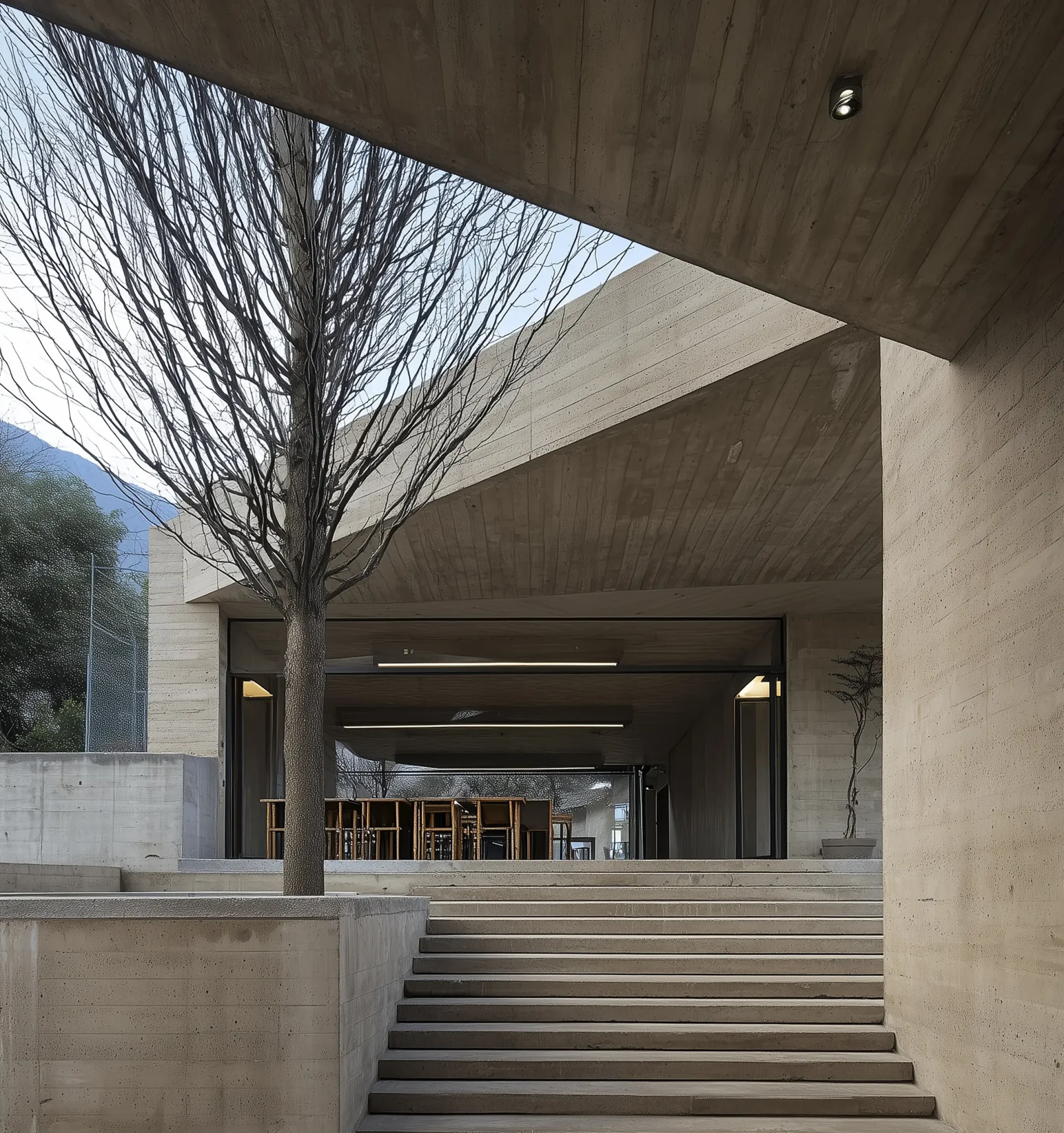 Bristol International High School with geometric, minimalistic shapes